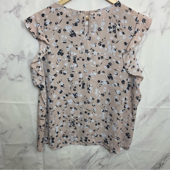 WORTHINGTON Light Ruffle Floral Chiffon Blouse - C4 - Picture 2 of 4